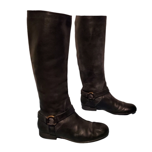 Peter Nappi Knee-High Riding Equestrian Harness Boots Women's Size 6.5, Italy - Picture 3 of 9